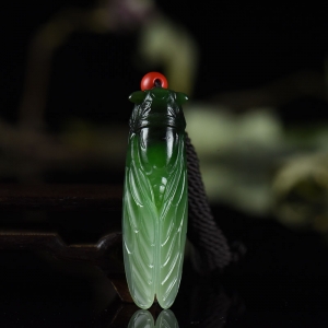 山料和田碧玉一鸣惊人吊坠