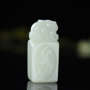 山料和田白玉貔貅印章