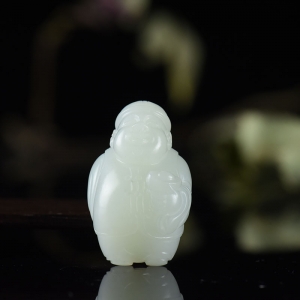 籽料和田白玉小地主吊坠