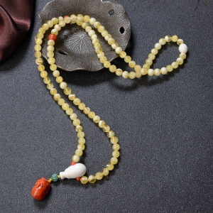 6mm白花蜜蜡108佛珠