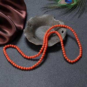 4.5mm柿子红南红多圈手串