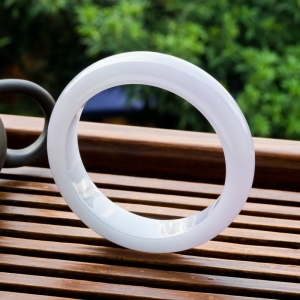 62mm糯冰种紫罗兰翡翠平安镯