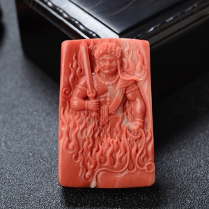 MOMO珊瑚不动明王吊坠