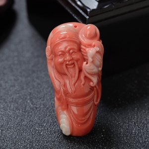 MOMO珊瑚财神吊坠