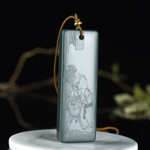 山料和田青玉老子吊坠