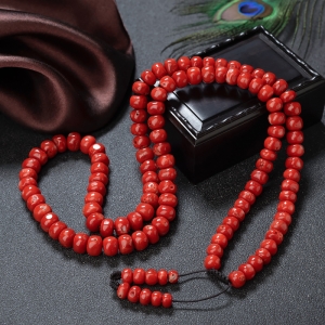阿卡珊瑚鼓珠108佛珠