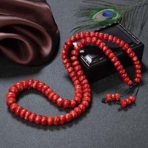 阿卡珊瑚鼓珠塔链