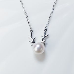 18K海水白色珍珠项链