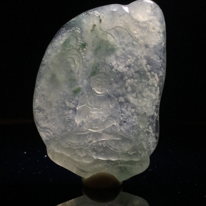 冰种翡翠莲花观音