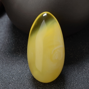 白花蜜蜡水滴吊坠