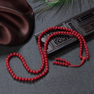 4.5mm沙丁牛血红珊瑚108佛珠