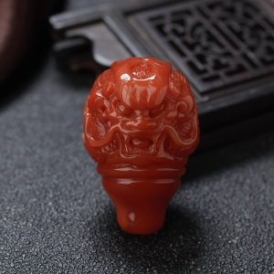 柿子红南红龙头三通