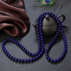 9mm紫蓝色青金石108佛珠