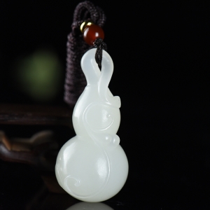 山料和田白玉福禄吊坠