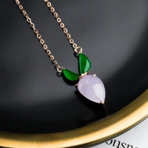 18K糯冰种翡翠项链