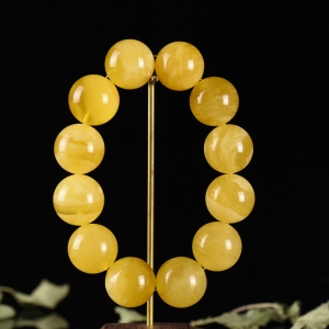 21mm白花蜜蜜蜡单圈手串