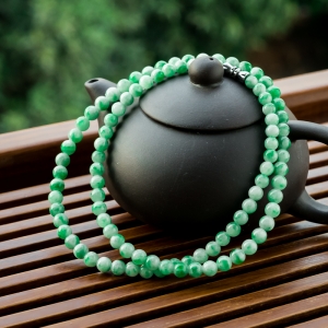 5mm糯种飘翠翡翠项链