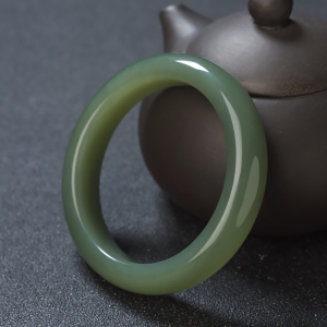 50mm山料和田青玉平安镯