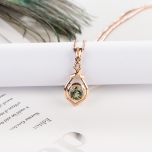 18K绿色碧玺吊坠