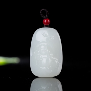 山料和田白玉弥勒佛吊坠