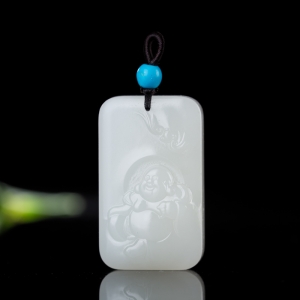 山料和田白玉弥勒佛吊坠