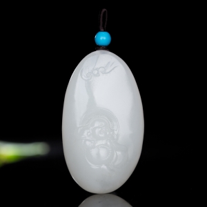 山料和田白玉弥勒佛吊坠