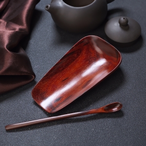 半星鸡血红小叶紫檀茶匙/茶则套装