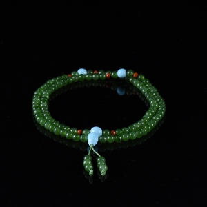 6mm山料和田碧玉108佛珠