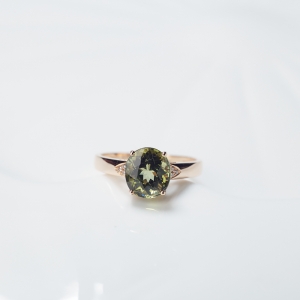 18K绿色碧玺戒指