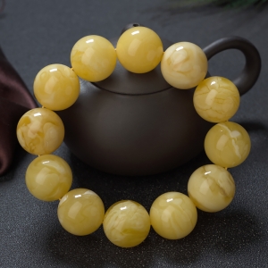 20.5mm白花蜜蜡单圈手串