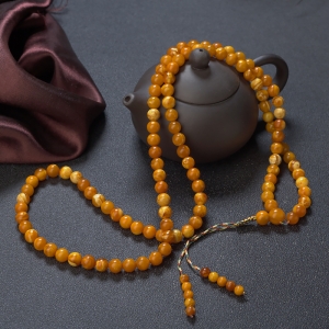 7.5mm老蜜蜡108佛珠