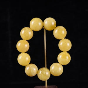 23.5mm白花蜜蜜蜡单圈手串