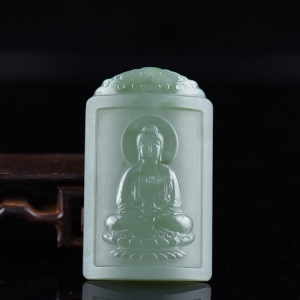 山料和田碧玉大日如来吊坠