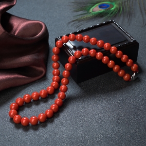 9.5mm沙丁珊瑚项链