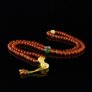 6.5mm冰飘南红108佛珠