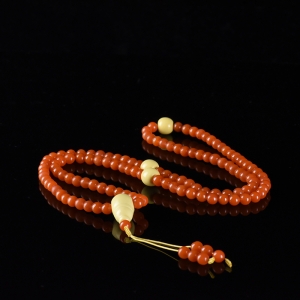 6mm樱桃红南红108佛珠