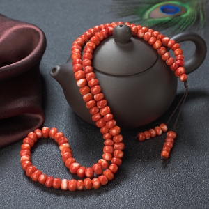 MOMO珊瑚随形珠108佛珠