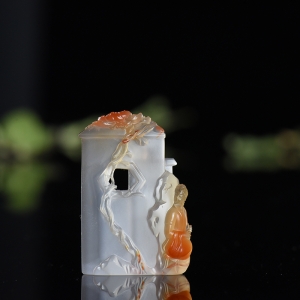 冰飘南红春晓吊坠