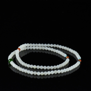 5.5mm籽料和田白玉108佛珠