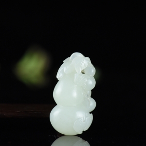 籽料和田白玉葫芦吊坠