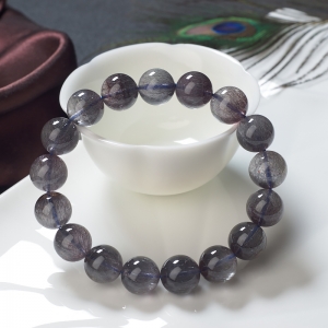 12.5mm紫发晶单圈手串