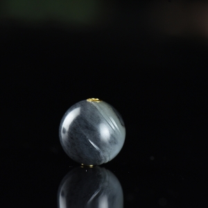 18K籽料和田玉青花路路通吊坠