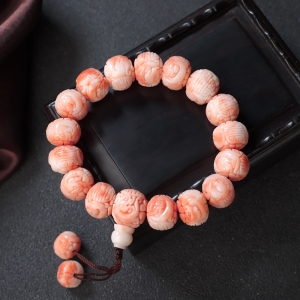 深水珊瑚龙珠单圈手串