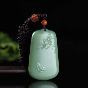 山料和田碧玉金玉满堂吊坠