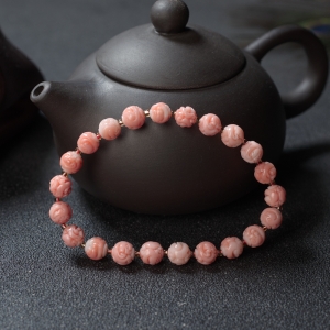 深水珊瑚龙珠单圈手串