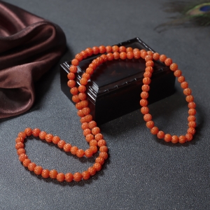 柿子红南红莲花珠108佛珠