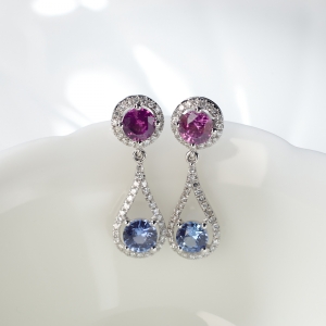 18K蓝宝石耳坠