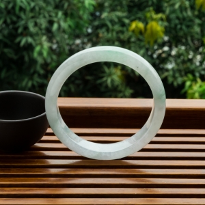 59mm糯冰种飘翠翡翠平安镯