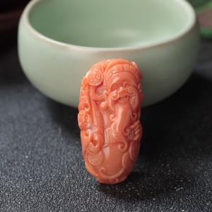 MOMO珊瑚财神吊坠