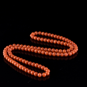 7mm柿子红南红108佛珠